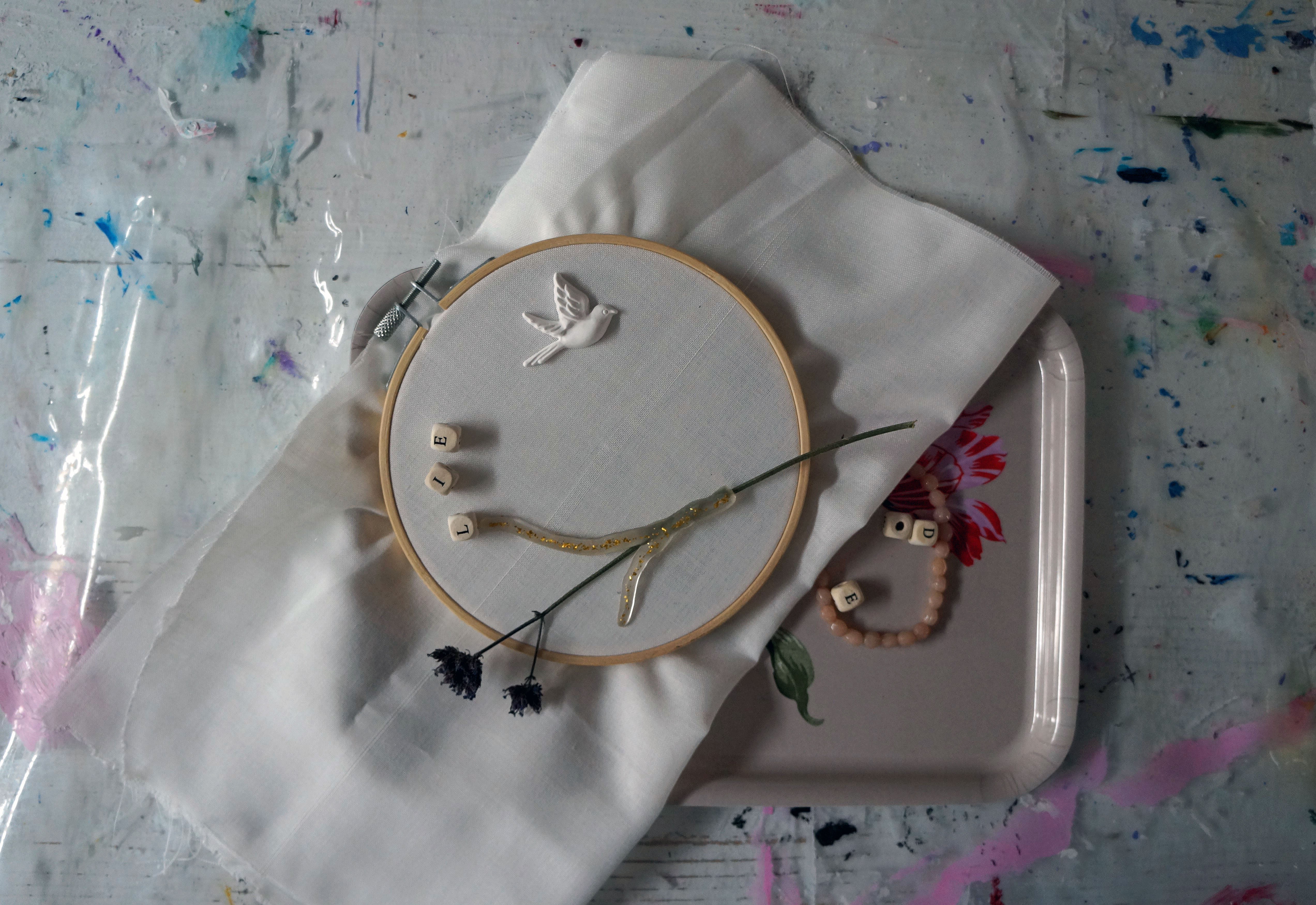 Verzamelde creatieve materialen